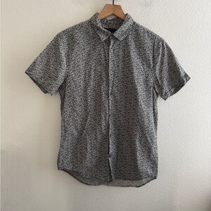 John Varvatos USA Floral Short Sleeve Button Down Shirt